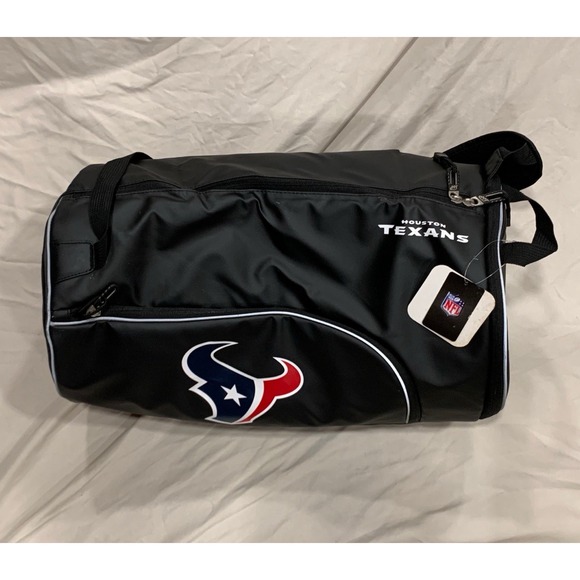 NFL Houston Texans Duffel Gym Bag Northwest Co. Black Red Shoulder Strap NWT - Picture 1 of 10